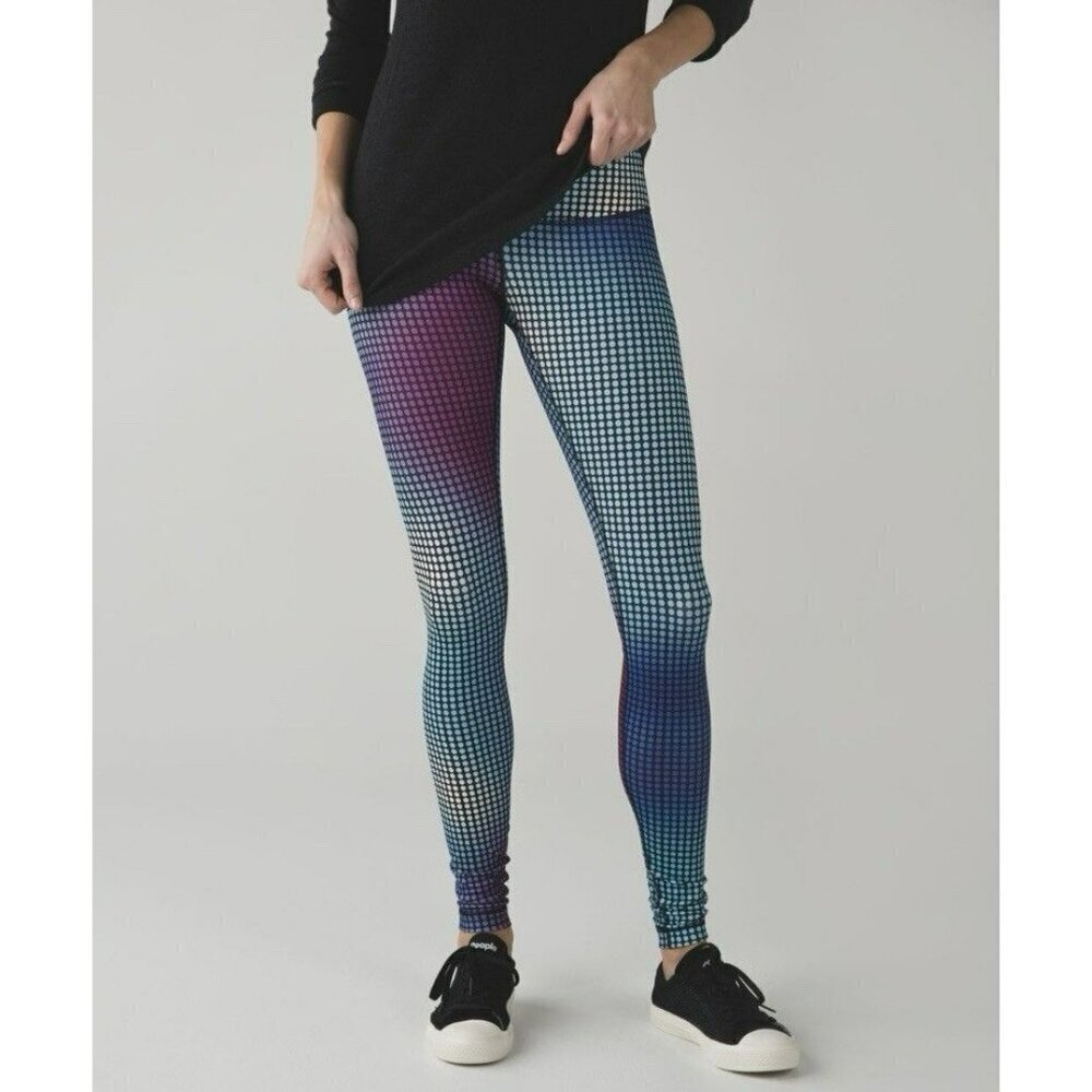 Lululemon Wunder Under Pant III *Full-On Luon Cosmic Dot Sz 6 EUC